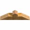 Ekena Millwork Portland Rough Sawn Timber Gable Bracket, Western Red Cedar, 36"W x 10"H x 6"D x 6"F, 7/12 Pitch GBW036X10X0606POR00RWR - alternate 2